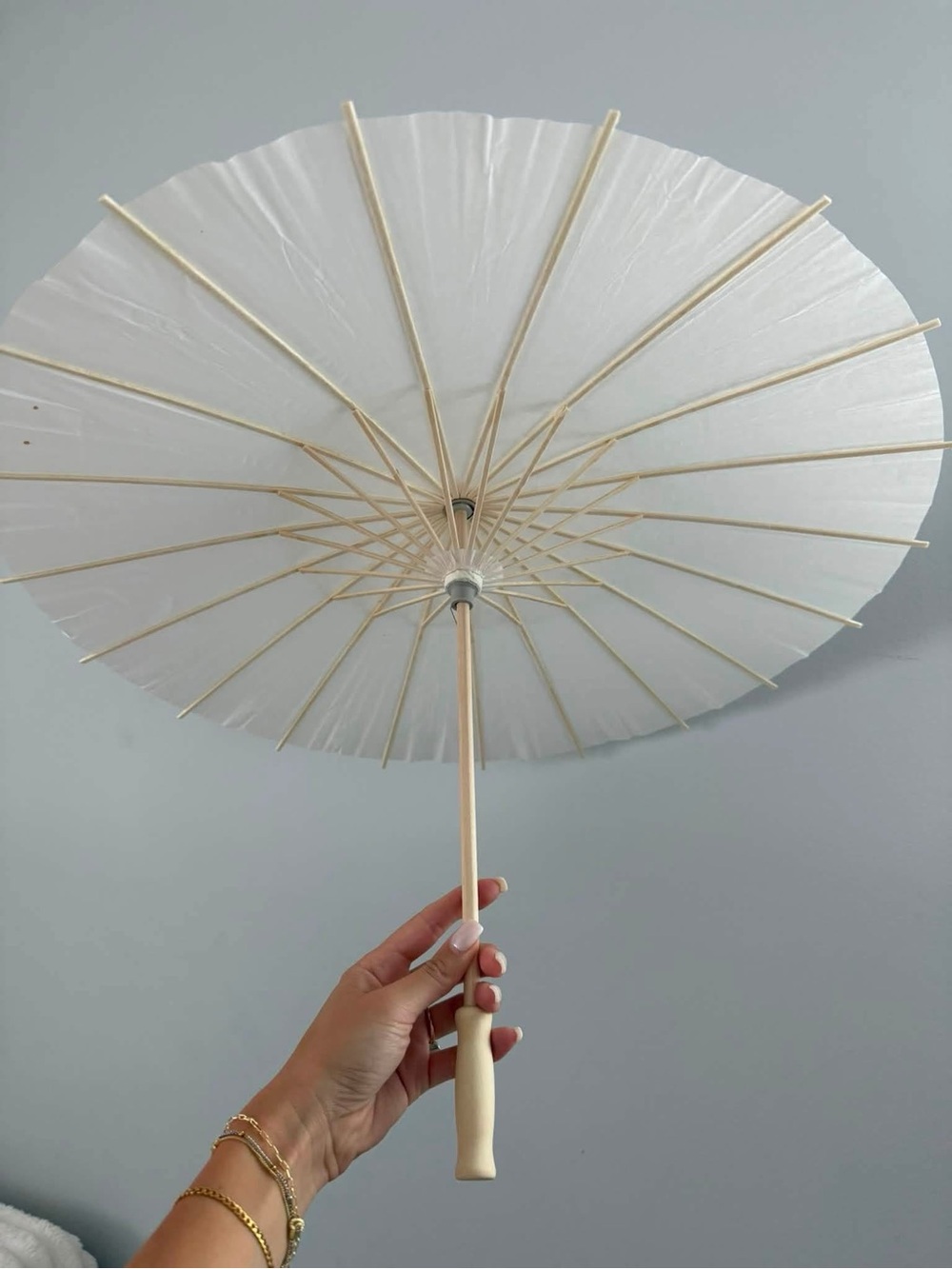 Paper Party Parasol - White Decorative Umbrella